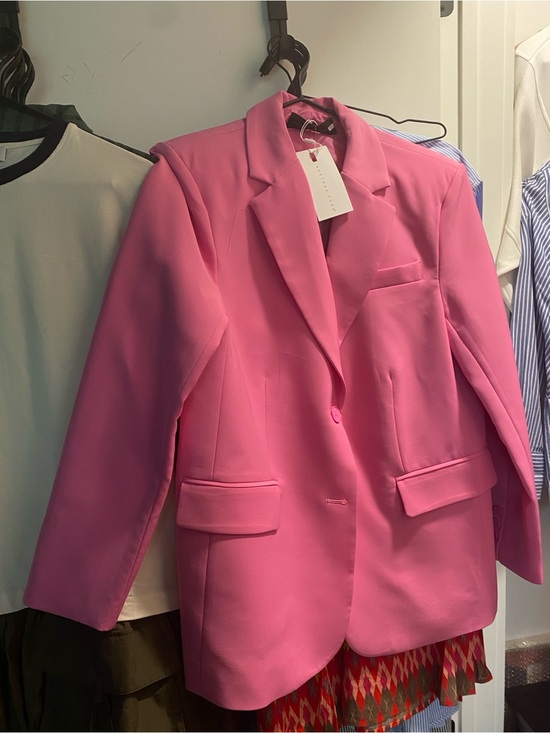 Endless Rose Jackets & Blazers - Endless Rose Hot Pink Single-Button Blazer